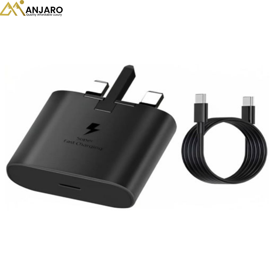 Samsung Super Fast 45W PD Type-C to Type-C Complete Charger – Black