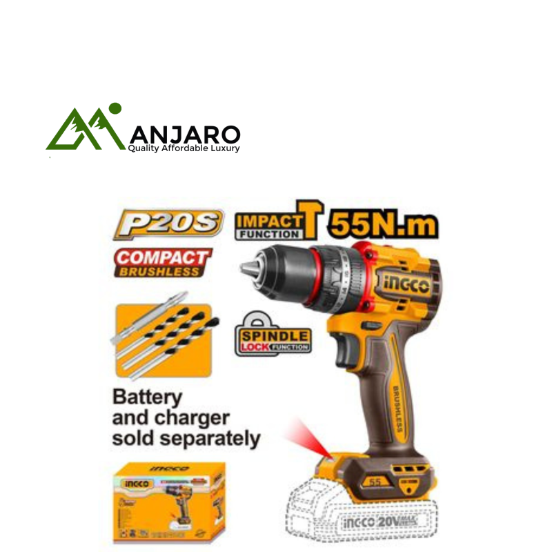 Ingco CIDLI205581 Compact BrushlessCordless Impact Drill