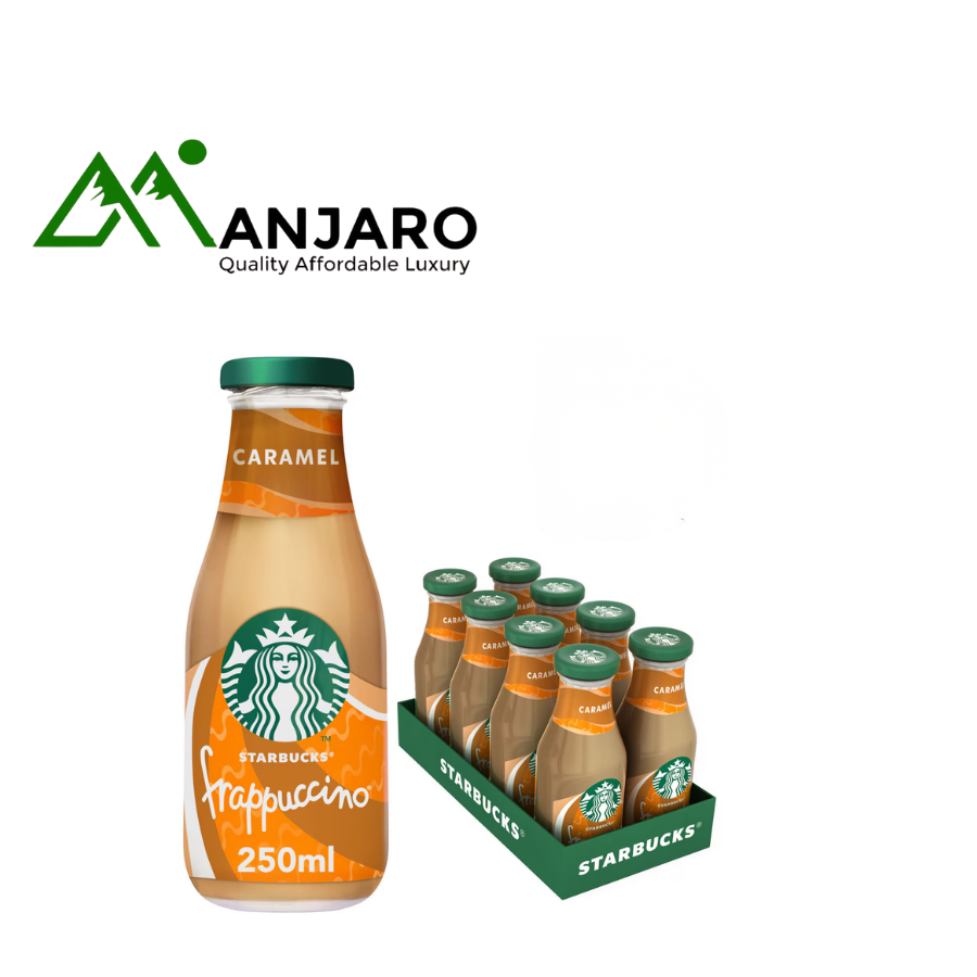 Starbucks Caramel Frappuccino – Pack of 8 (250ml Each) | Creamy Caramel Bliss with a Smooth Coffee Finish