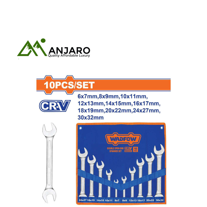 Wadfow 10 Pcs Double open end spanner set WDS2M10