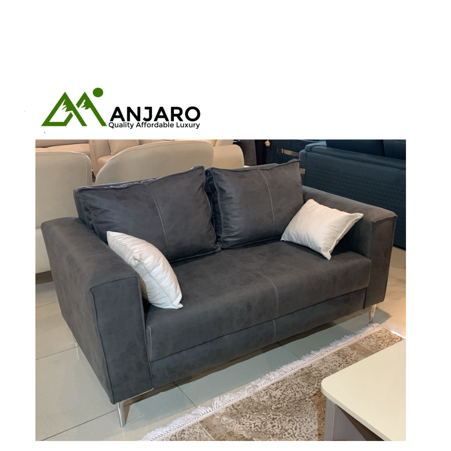 2 in 1 Balin Convertible 2-Seater Sofa Sleeper in Charcoal Grey – Compact Versatility & Empowering Comfort