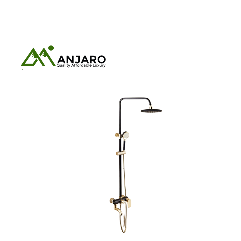 PM-GOLD & BLACK BATHROOM SHOWER