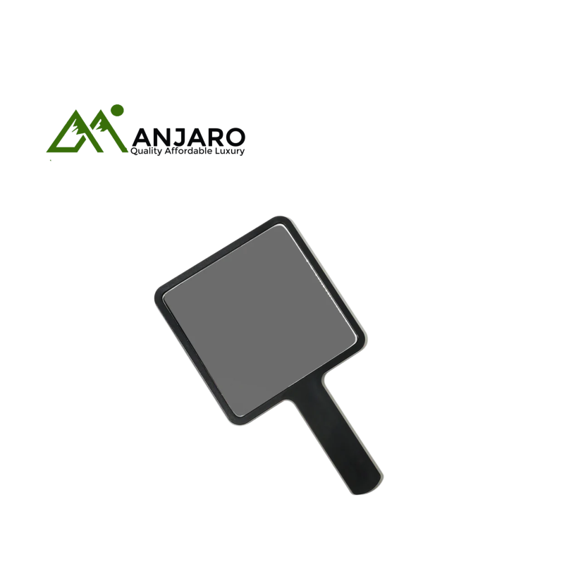 AOA Studio Hand Mirror – 15 cm Square Makeup & Travel Mirror with Soft-Grip Handle
