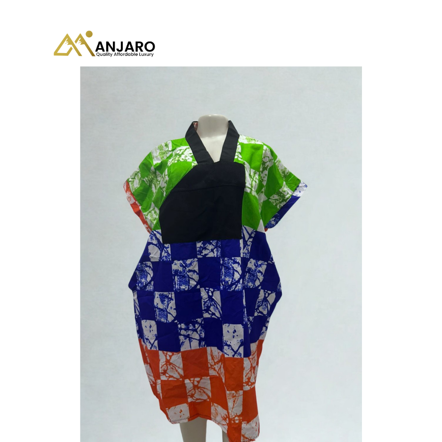 Mosaic Prism Sculpted Bubu – Verdant Green & Cobalt Check