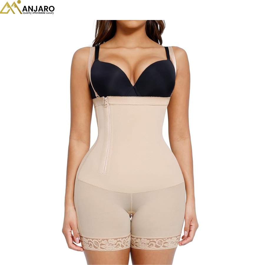 Women’s Full Body Shapewear with Adjustable Straps & Front Zipper 1089
