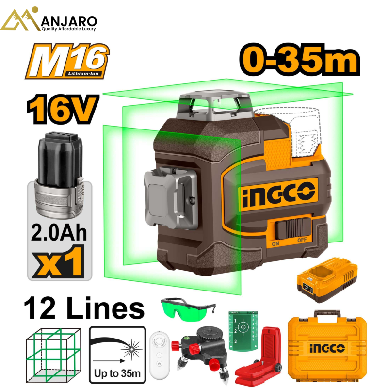 INGCO  Cordless 3D Laser Level HLL301201