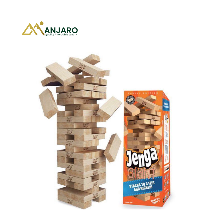 Jenga Giant Family Edition Wooden Block Stacking Game – Classic Tower Balance Game Stacks Over 3 Feet High for Kids & Adults