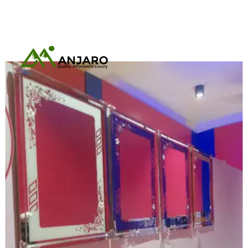 TUK Purple Wall Mirror (803) 70×50 – Elegant Rectangle Mirror with Bold Frame