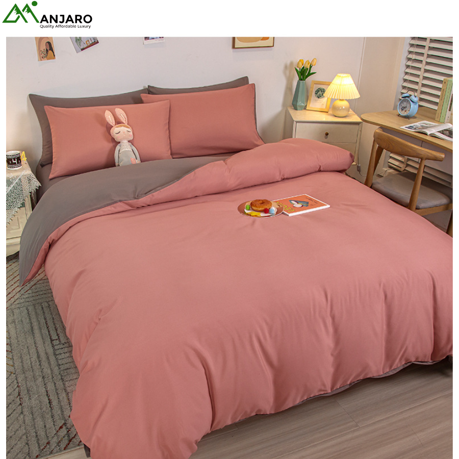 Zhuo Ying Brushed Washed Cotton Quilt Cover Set – Single Bed 3/4-Piece Soft, Durable & Fade-Resistant Bedding Comfort(shipping fee included)