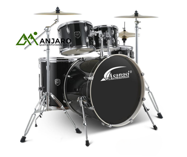 BF301 5-Piece Drum Set with Cymbals & Throne – Double-Layer Skins, R80 Alloy Cymbals, Complete Hardware Kit
