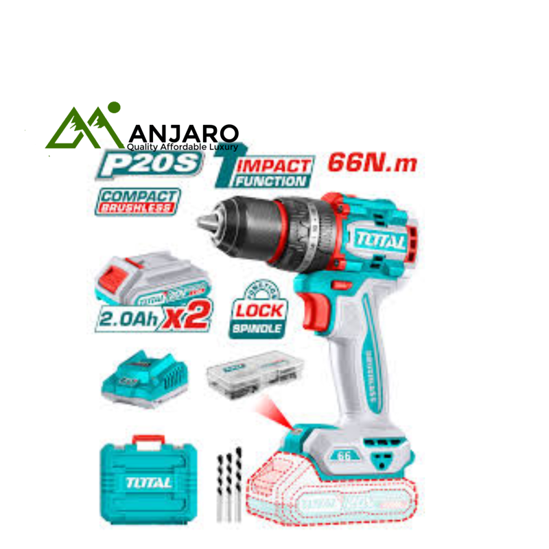 Total Compact Brushless Cordless Drill – 20V TDLI20668