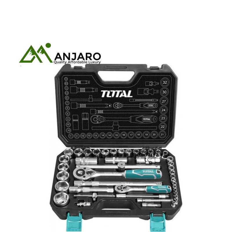 Total 44 Pcs 1/4"&1/2" socket set THT421441