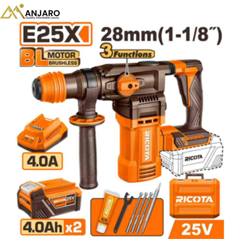 Ricota  Brushless Cordless Rotary Hammer Kit RLLRH2528