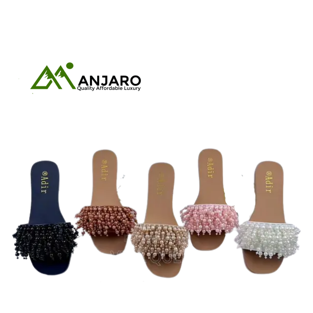Pearl Embellished Comfort Slip-On Slippers – Effortless Style Meets Everyday Ease