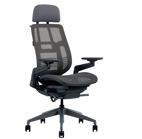 Modern Ergonomic Office Chair – PU Armrest, Nylon Frame, Lockable Base (MG-EC-027)