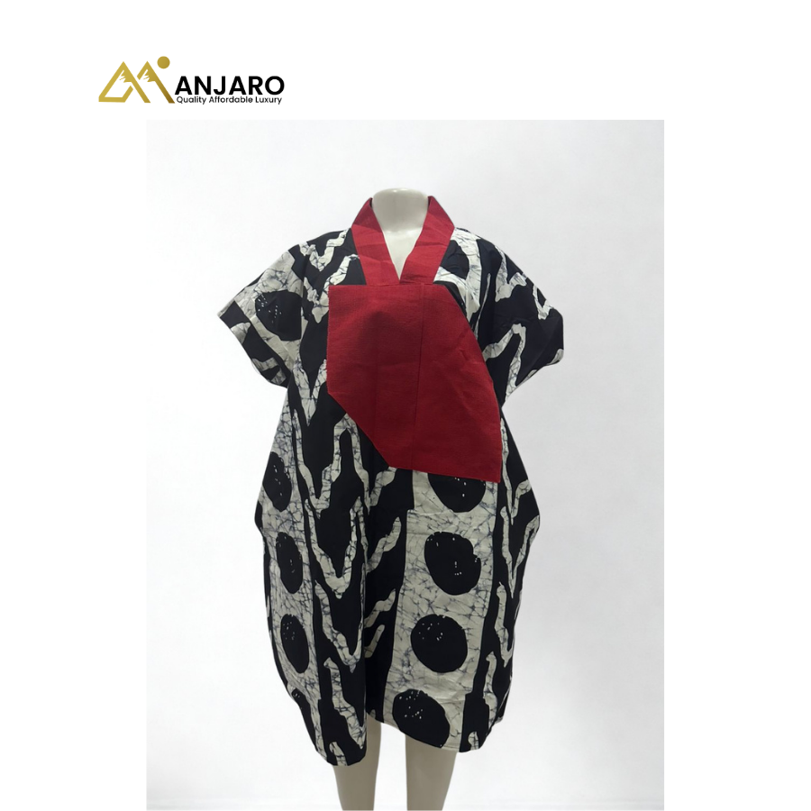 Monarch Batìk Sculpted Bubu – Obsidian & Crimson Red Edition