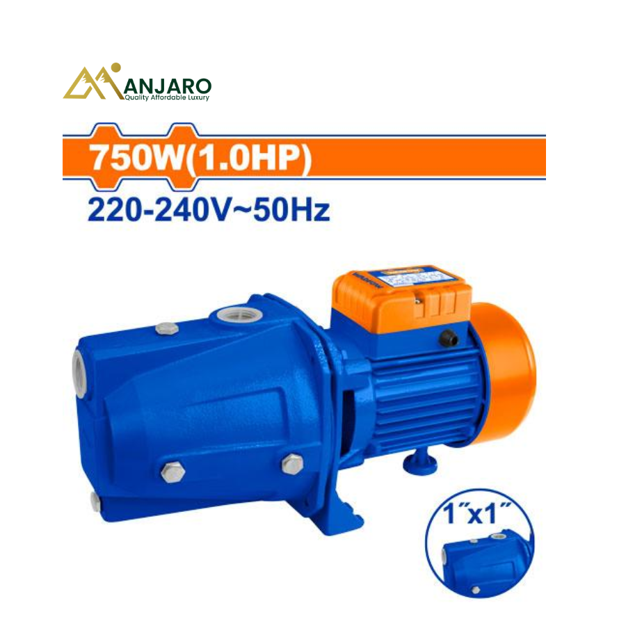 Wadfow Self-Priming Jet Water Pump – 1HP Electric Water Pump 750W – Stainless Steel Impeller High Pressure Pump WWPJA032