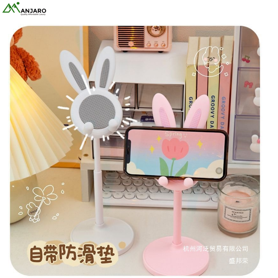 Rabbit Phone Stand – Adjustable Desktop Lazy Holder for Students, Selfie, and Live Streaming(shipping fee included)