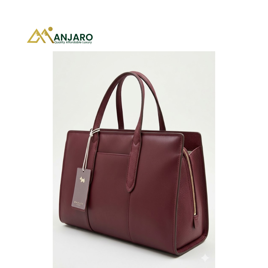 Radley London Merlot Leather Tote Bag – Premium Women’s Shoulder Handbag