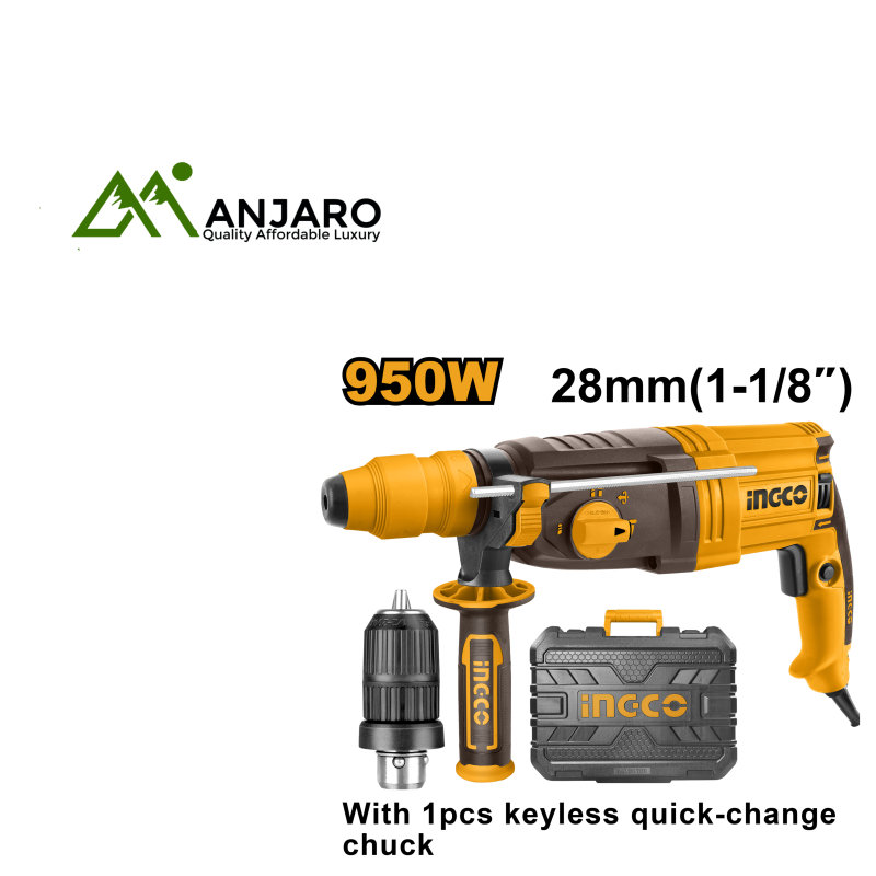 RGH9528-2 Rotary Hammer 950W – Professional Power for Concrete, Steel & Wood Mastery