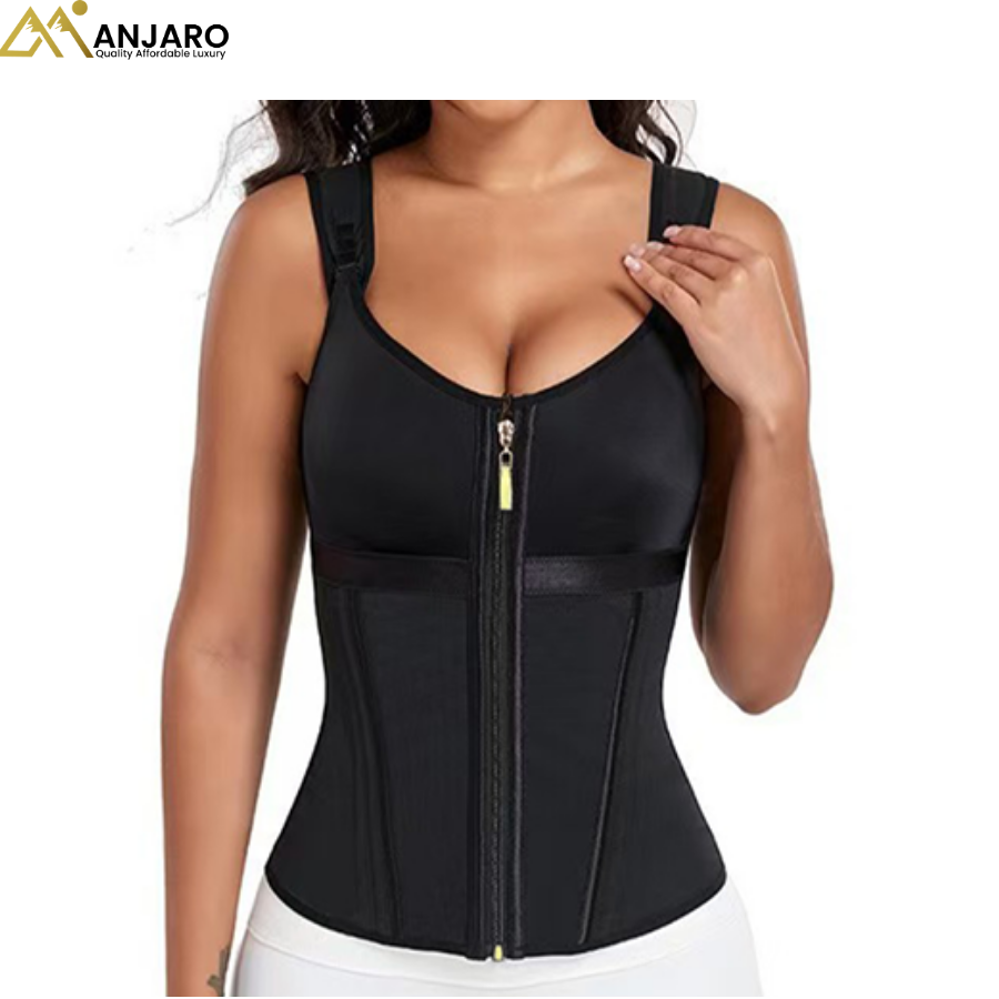 Zip-Up Waist Trainer Corset for Women – Tummy Control & Body Shaping Vest  KL4
