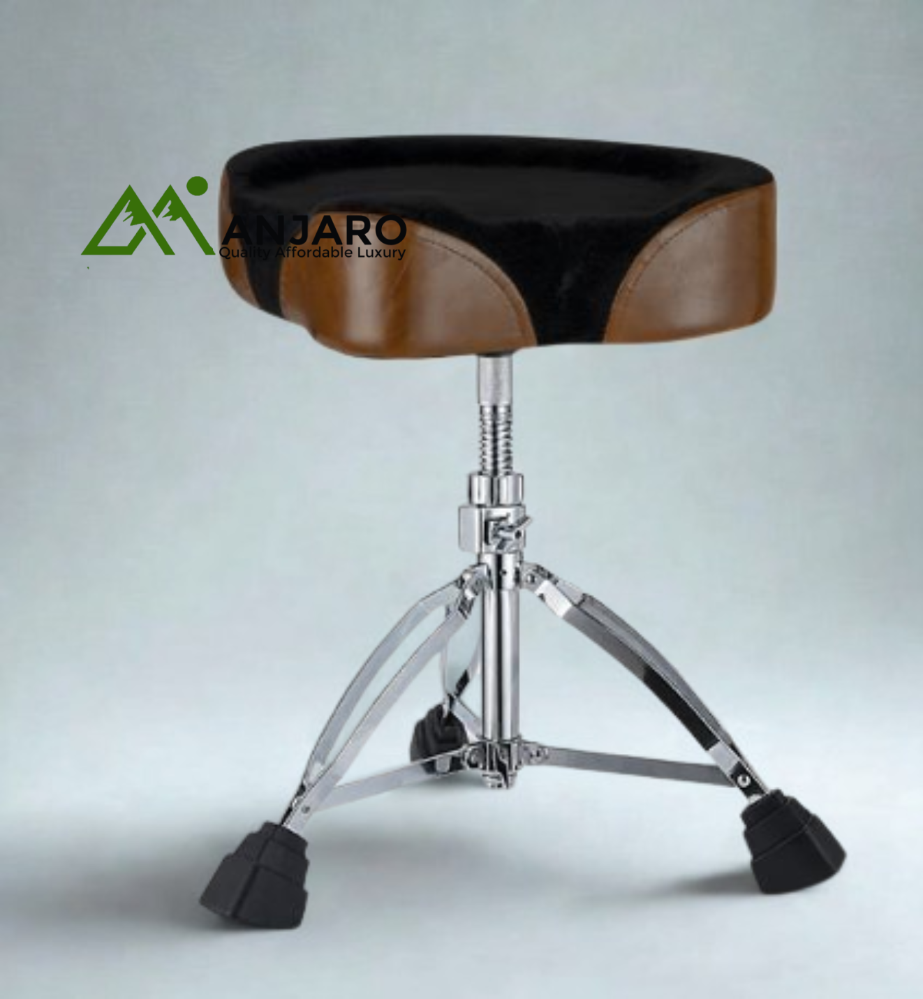 T-801BB Saddle Drum Throne – 28mm Alloy Stand, Leather Sponge Seat, 45–68cm Adjustable Height