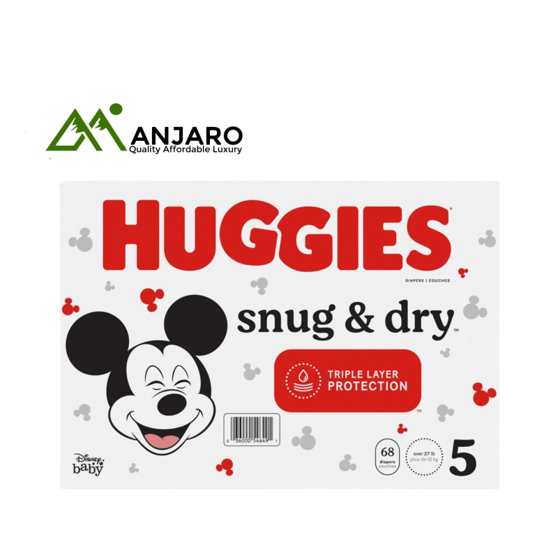 Huggies Snug and Dry Baby Diapers – Size [Choose Size], Ultra Absorbent for All-Day Comfort