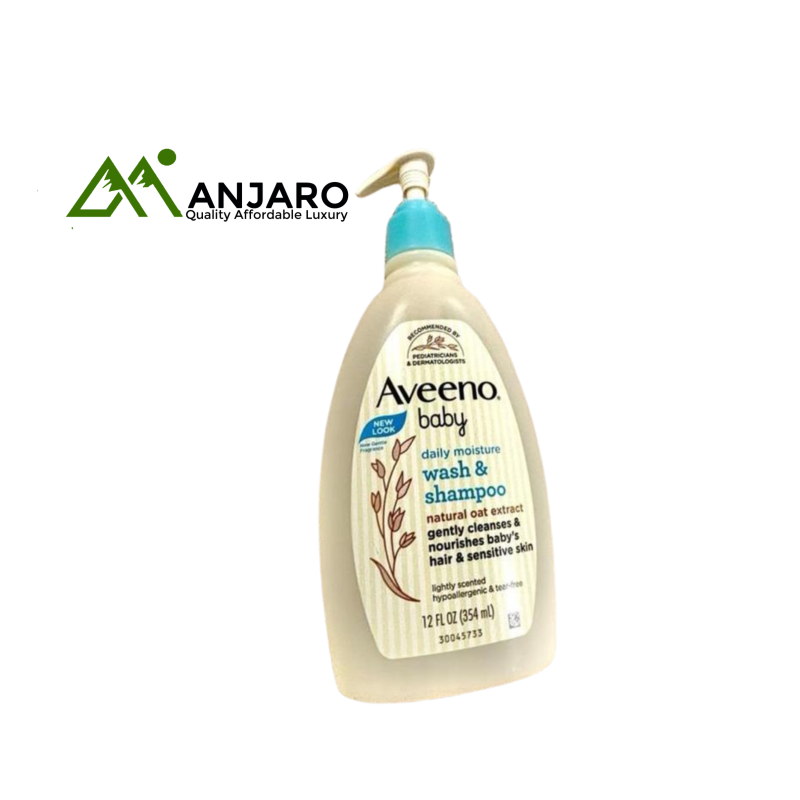 Aveeno Baby Wash & Shampoo – 354ml Tear-Free Cleanser for Sensitive Skin with Natural Oat Extract