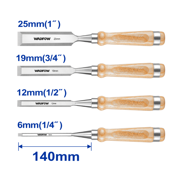 Wadfow WWC3214 4 Pcs wood chisel set