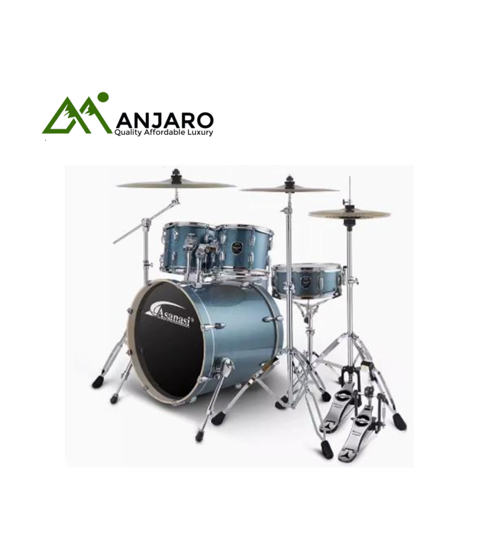 BF301 5-Piece Drum Set with Cymbals & Throne – Double-Layer Skins, R80 Alloy Cymbals, Complete Hardware Kit
