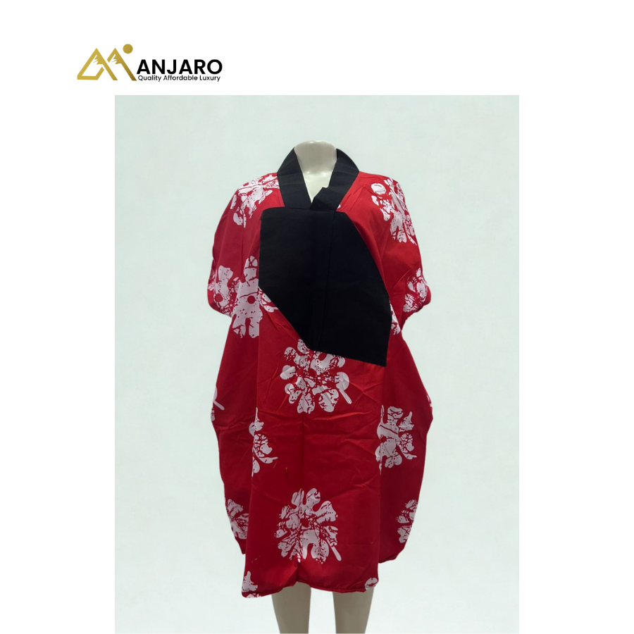 Royal Crimson Bloom Sculpted Bubu – Obsidian Structural Fusion