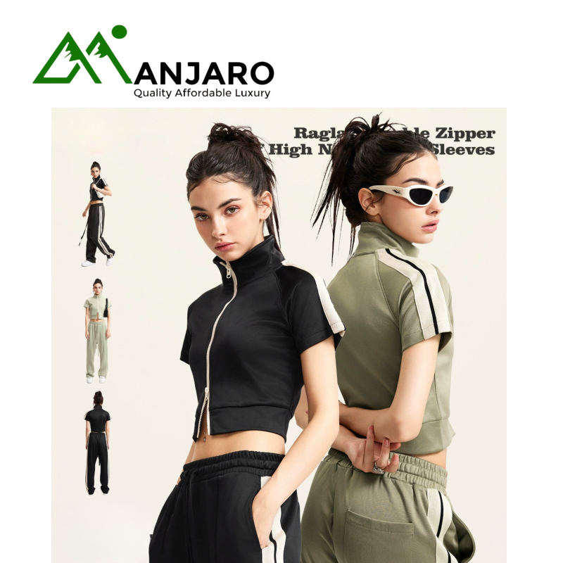 BE Women’s Clothing Trendy High-Neck Double Zipper Cardigan (Shipping fee included)