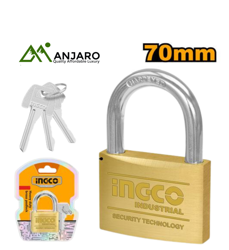 Ingco DBPL0702, DBPL0602 & DBPL0402 Heavy-Duty Brass Padlock