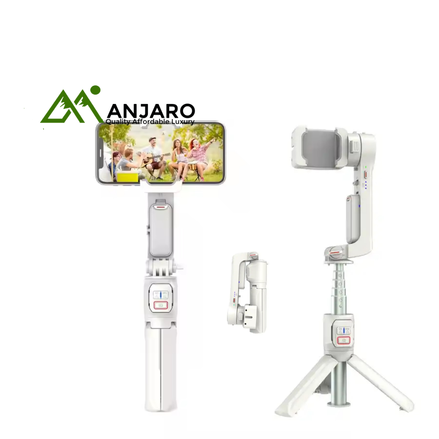 A10 Single-Axis Bluetooth Selfie Stick Gimbal Stabilizer with Tripod & LED Fill Light