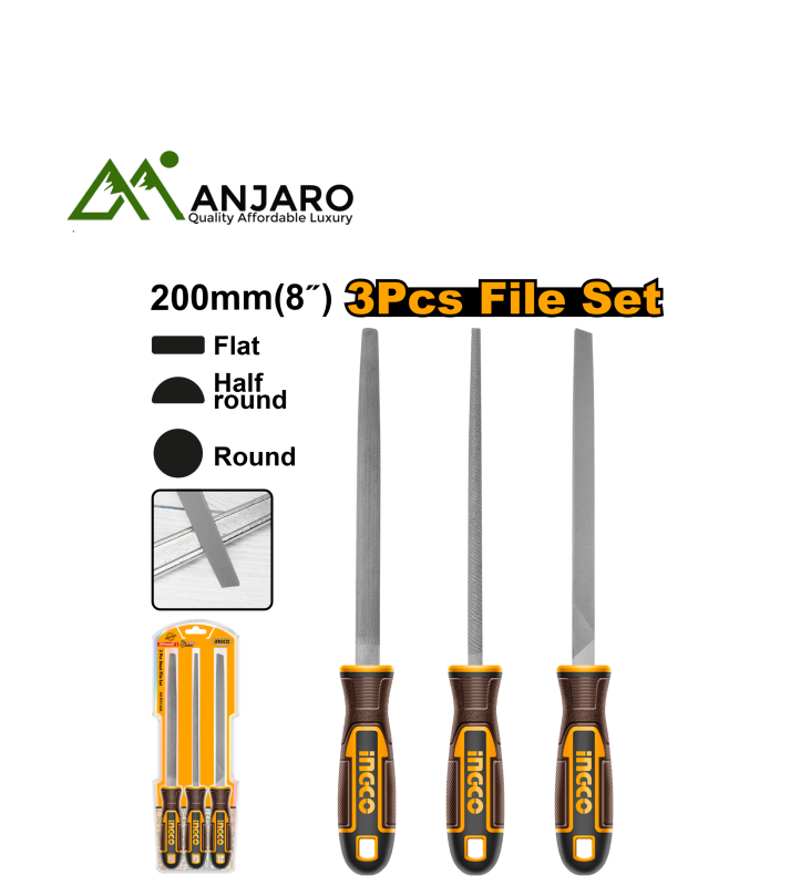 Ingco HKTFS1308 3 Pcs steel file set