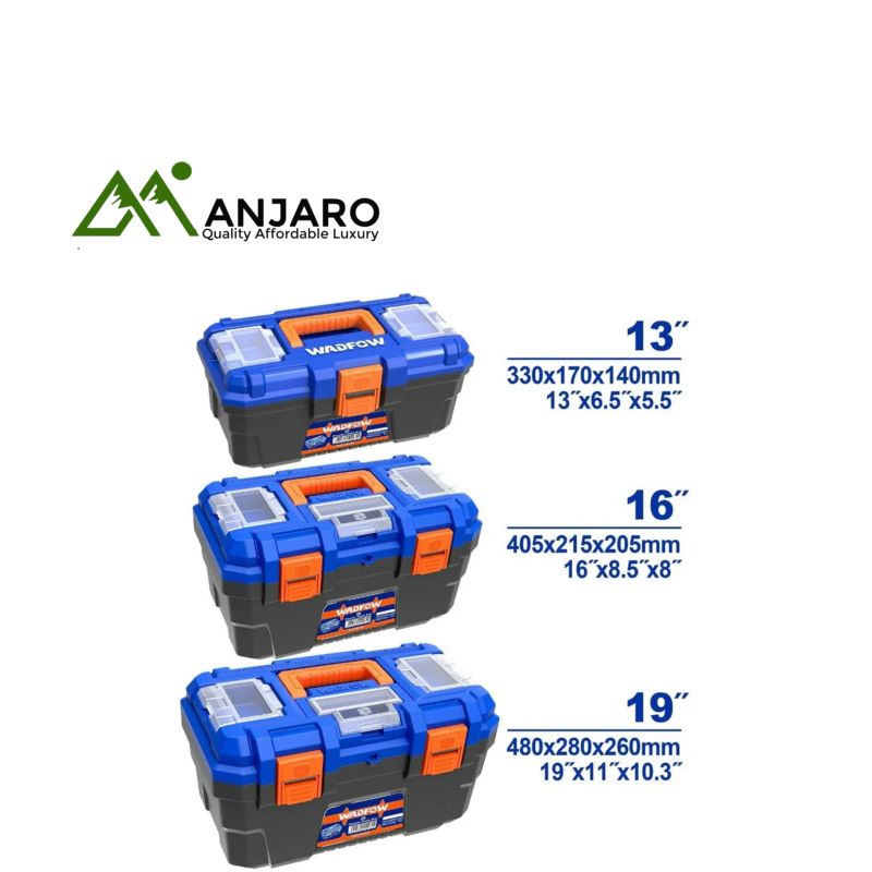 Wadfow 3 Pcs Plastic tool boxes set WTB2103