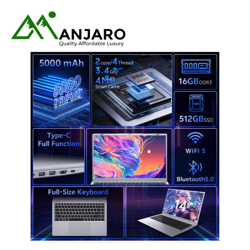 14" Business Laptop Intel Pentium Gold 6500Y (Shipping fee included)