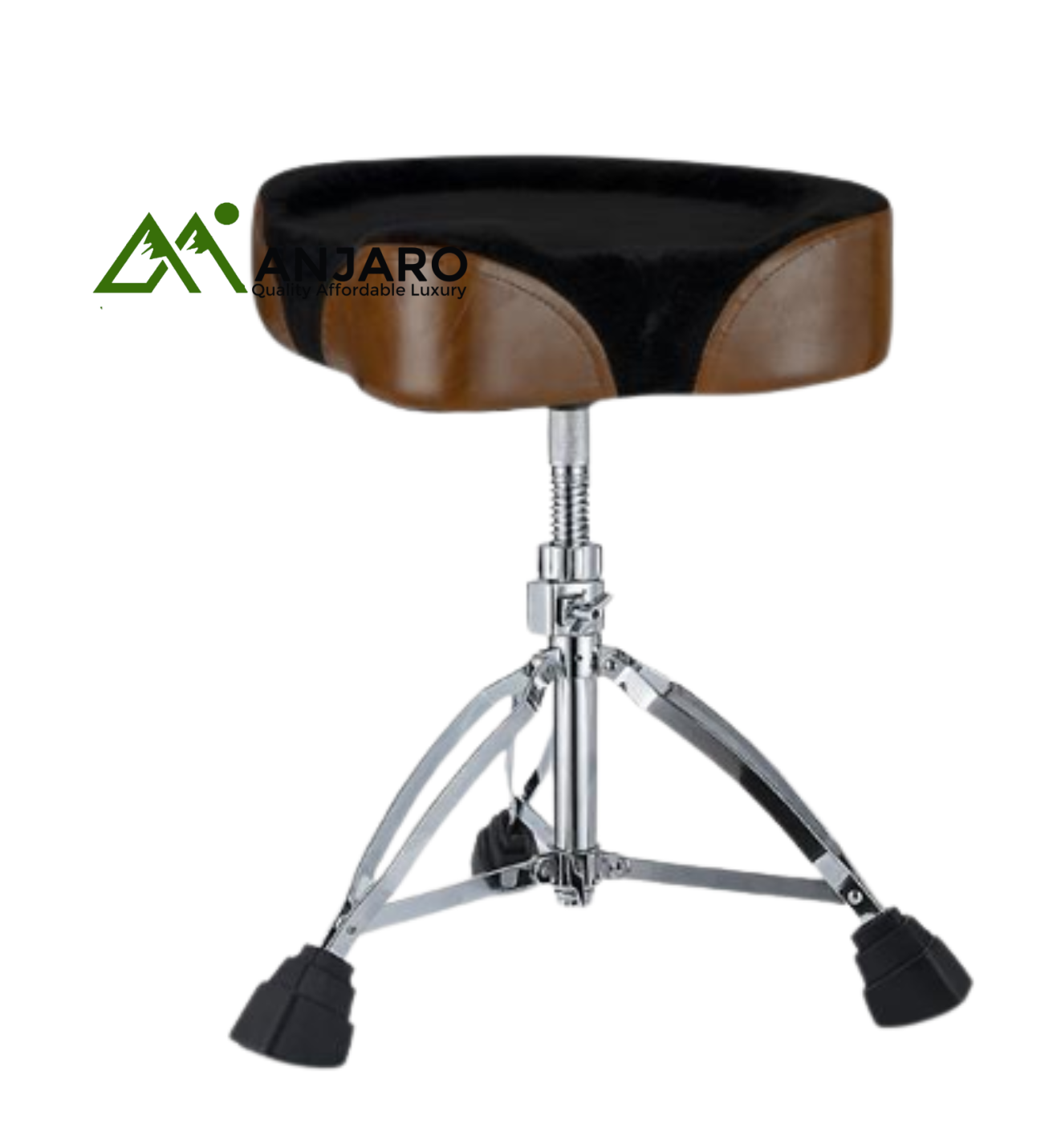 T-801BB Saddle Drum Throne – 28mm Alloy Stand, Leather Sponge Seat, 45–68cm Adjustable Height