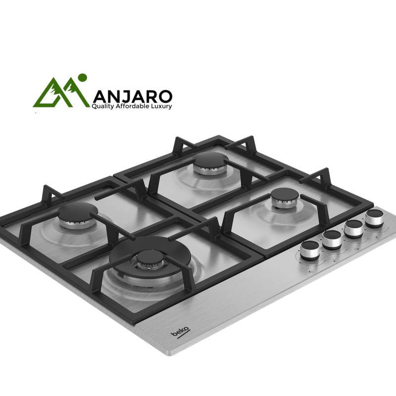 BEKO Built-In Hob HQAW64225SX – 60CM Stainless Steel, 4 Gas Burners, Elegant & Efficient Design