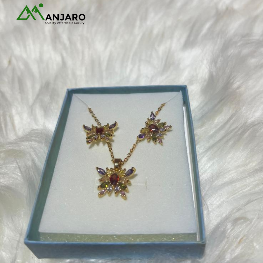 Gold-Tone Filigree Flower Pendant Necklace – Elegant Women's Jewelry | Delicate & Stylish Accessory