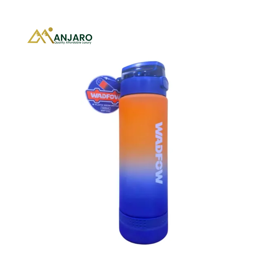 Wadfow PETG Hydration Bottle– 1000ml Leakproof Sports Water Container – Transparent Clear WWT1C03