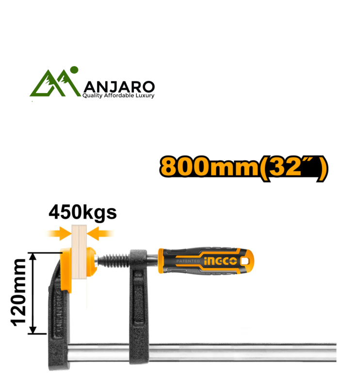 Ingco HFC021401/HFC021203/HFC021202 F Clamp with plastic handles