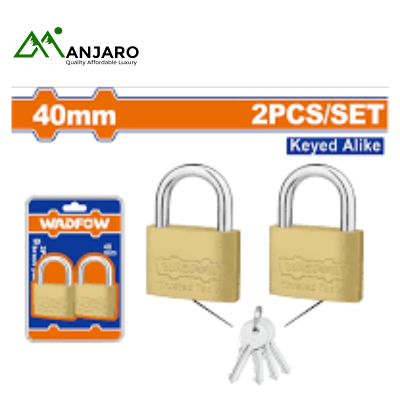 WPDT442 2Pcs Key-Alike Brass Padlock Set