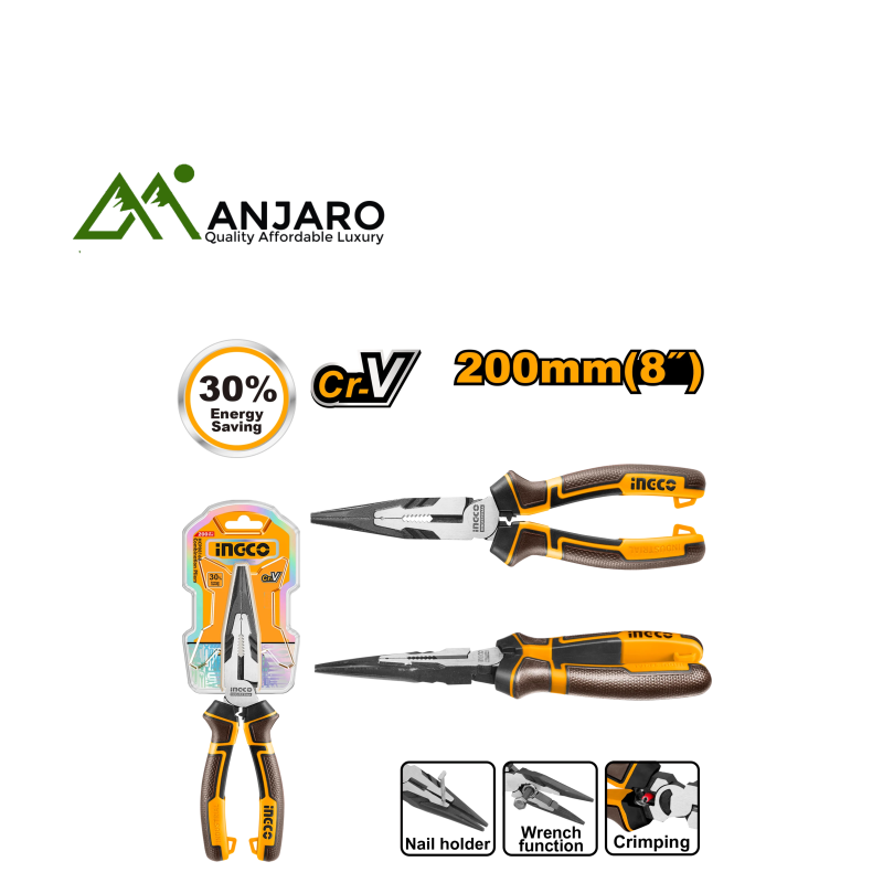 Ingco HHLNP28200 High leverage longnose pliers