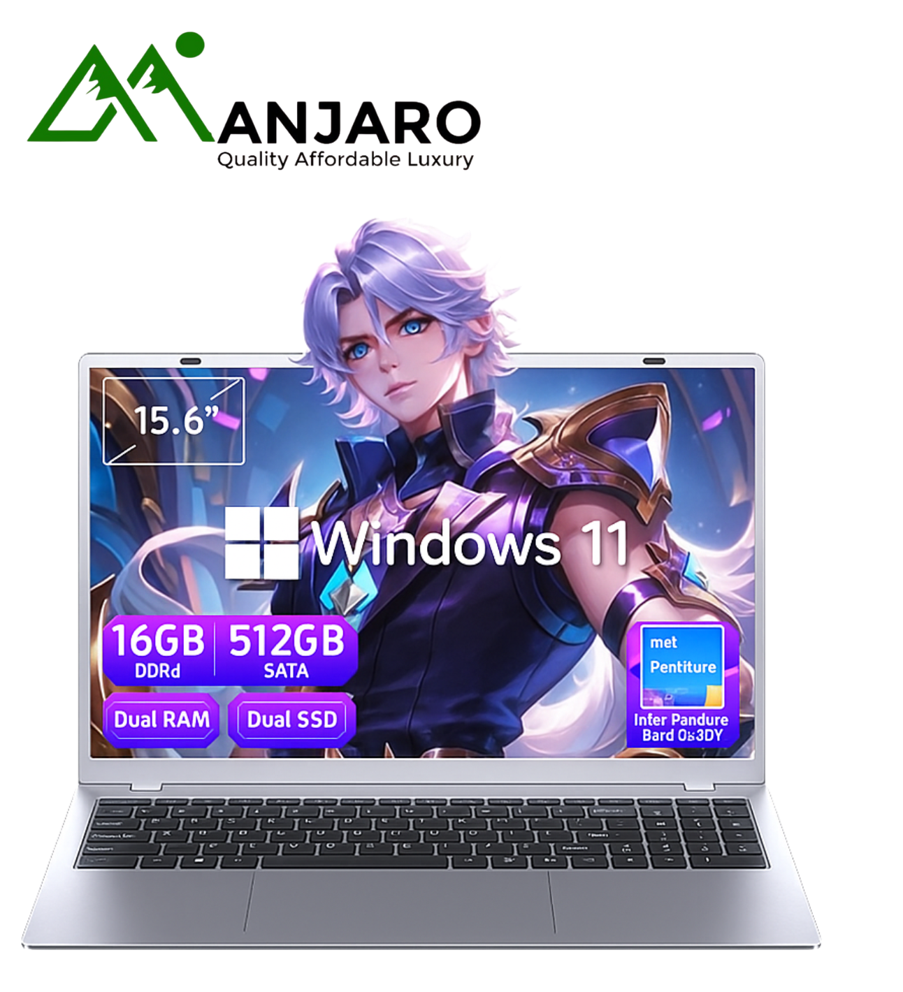 15.6'' Business Laptop Intel Pentium Gold 6500Y (Shipping fee included)