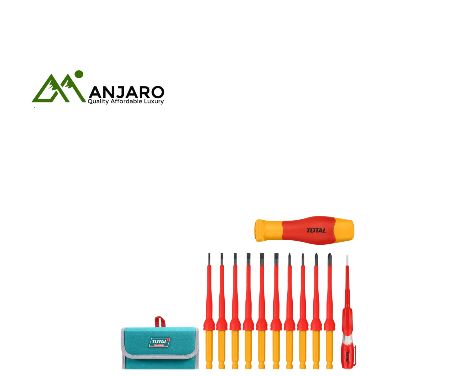 Total THKISD1201 12 Pcs interchangeable insulated screwdriver set