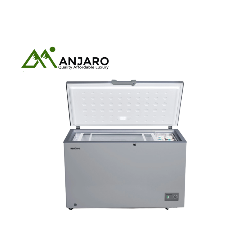 BRUHM Chest Freezer BCS-380M – 295L, Energy Efficient, Fast Freezing, Lock & Key, Low Noise Operation, White