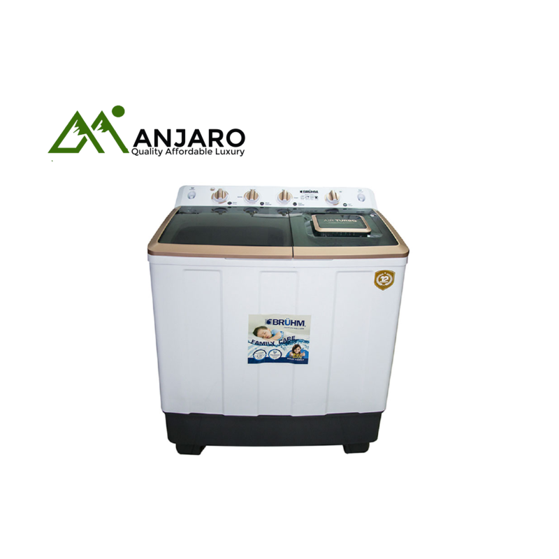 BRUHM BWT-140H Twin Tub Washing Machine – 14KG Capacity