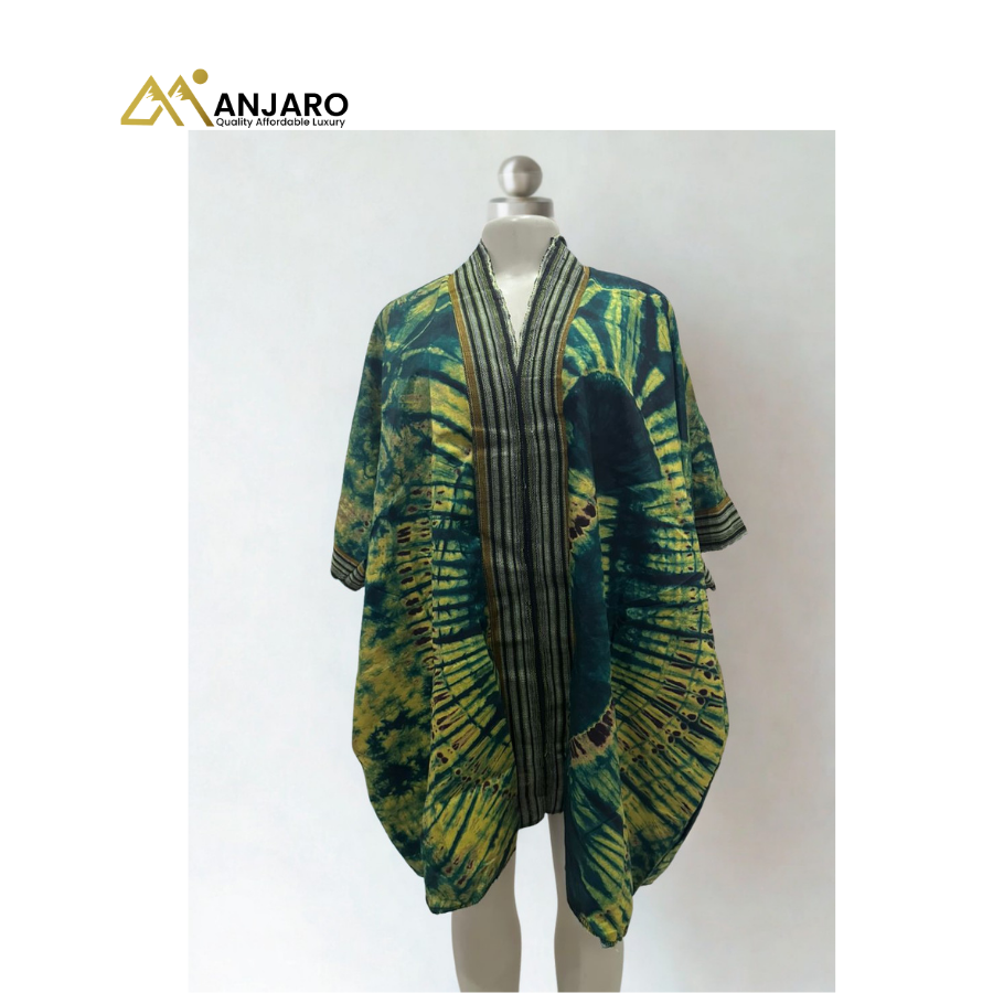 Verdant Sunburst Silk-Sheen Bubu – Forest & Ochre Heritage Fusion