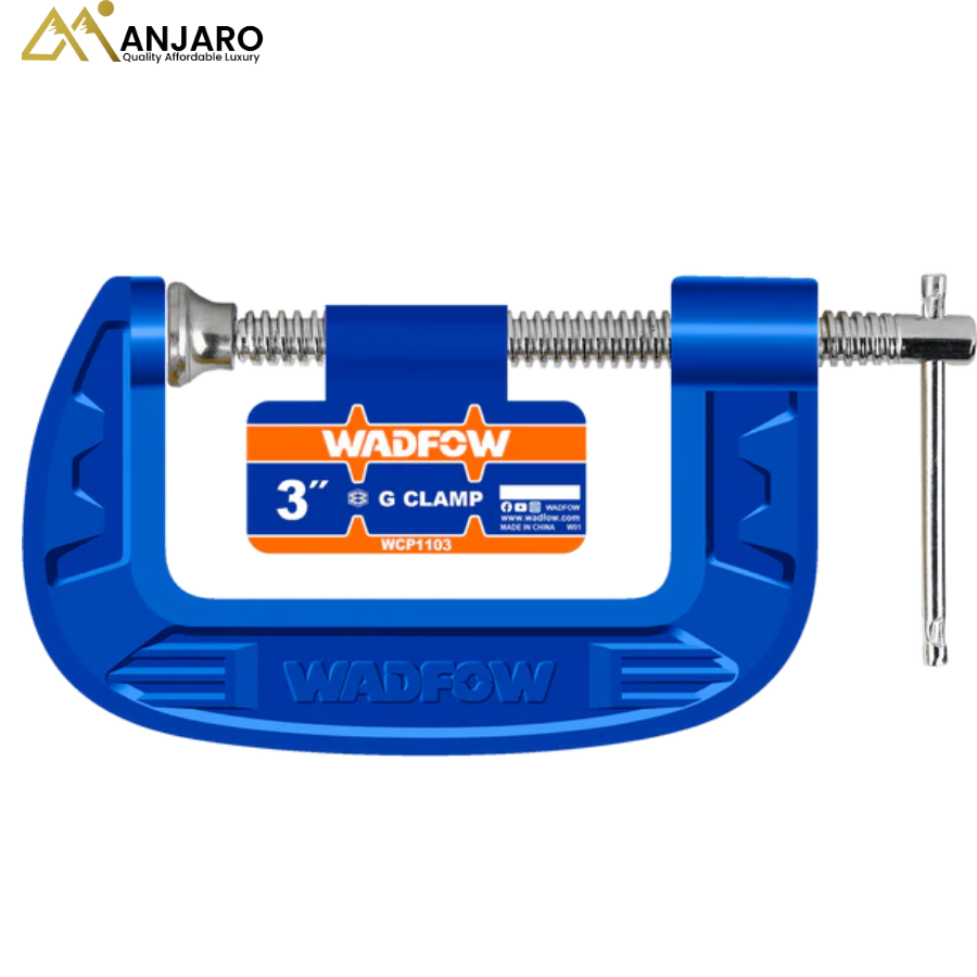 Wadfow G Clamp Set – 3"/75mm to 8"/200mm Cast Iron Hand Tools WCP1103, WCP1104,WCP1105 & WCP1108